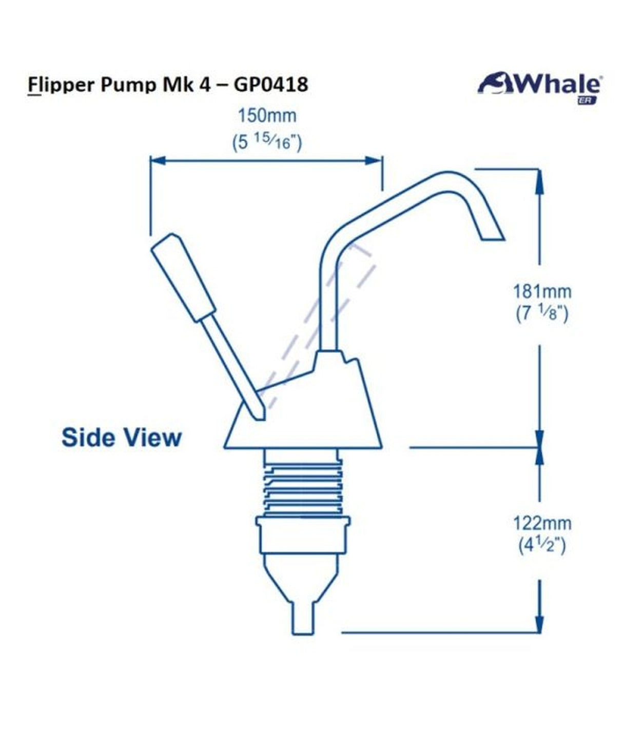 Palpeur de baleine pomp frais standard Mk4 GP0418
