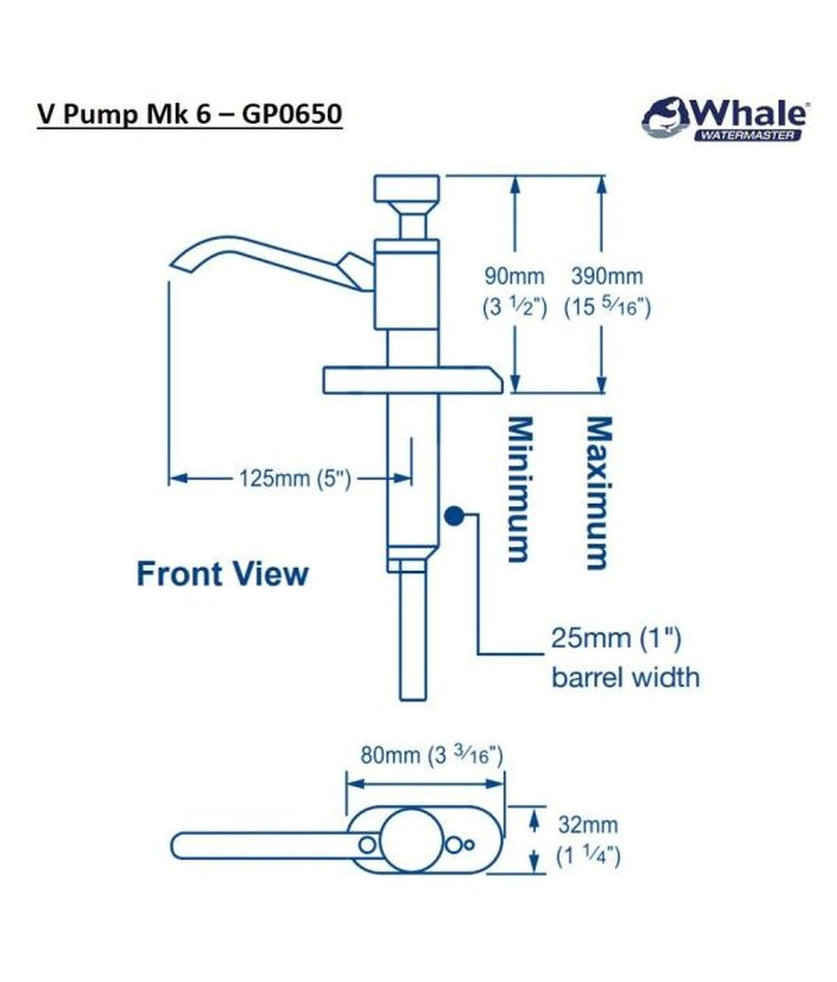 Whale Pomp V Fresh standaard Mk6 GP0650