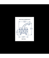 Combo de grifo Whale Mengkraan RT2010 blanco – conexiones de manguera de 3/8 y 1/2 pulgadas