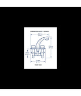Whale Mixer Faucet Combo RT2498 white 1/2" NPT