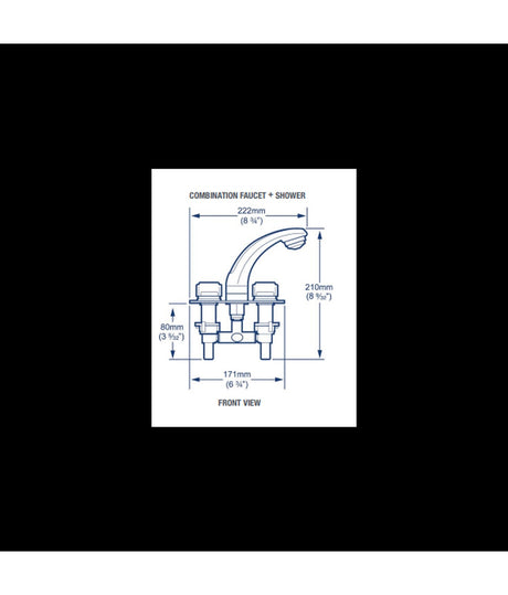 Whale Mengkraan Combo RT2498 wit 1/2" NPT