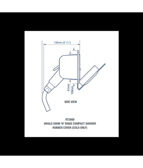 Whale Swim-n-rinse RT3000 compacte dekdouche met afdekking