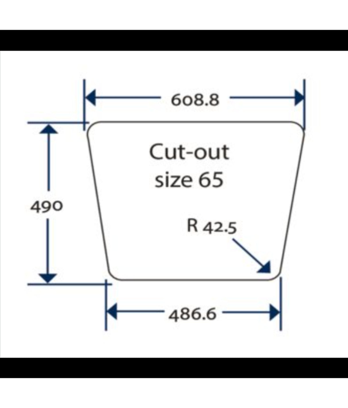 Lewmar escotilla de perfil bajo 39965030 tamaño 65
