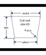 Lewmar escotilla de perfil bajo 39965030 tamaño 65