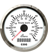 Wema Silver serie GPS velocímetro blanco 60 kn/110 km