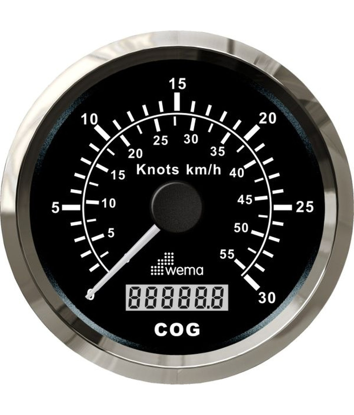 Wema Silver serie GPS velocímetro negro 30kn/54km