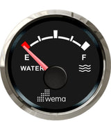 Wema Silverline jauge de réservoir eau NMEA2000 noir 56 mm