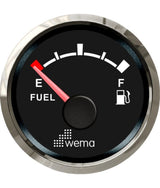 Wema Silver serie tankmeter brandstof NMEA2000 zwart 56 mm