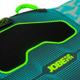 Jobe Hydra Funtube 1P detail met zwart dek, groene rand, handgreep en Jobe-logo