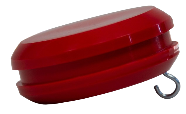 Knop kunststof rood met haak t.b.v. witte vlaggenstok