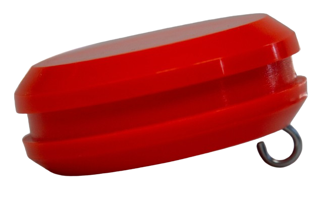 Knop kunststof oranje met haak t.b.v. witte vlaggenstok