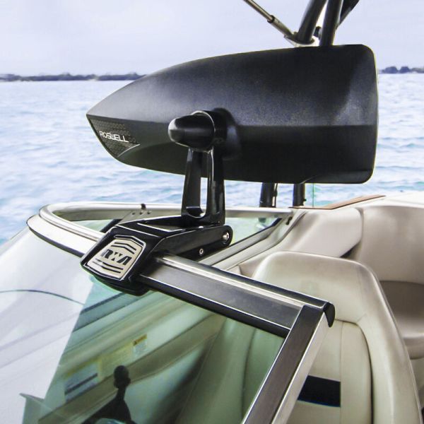 Roswell Windschutzscheibenspiegelhalterung mit Spiegel – verstellbare Klemme