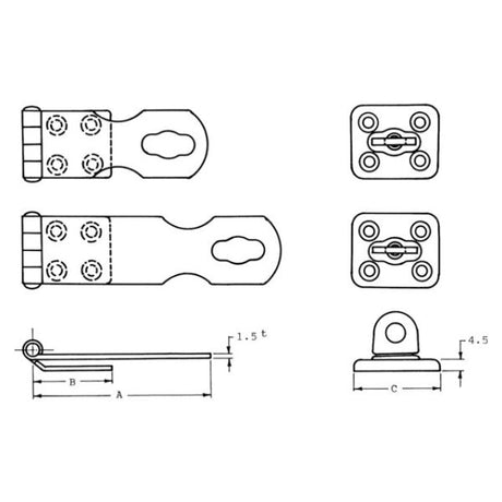 Talamex overvalsluiting rvs 64 mm