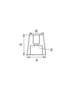Talamex Screw shaft anode zinc 40mm 6-sided