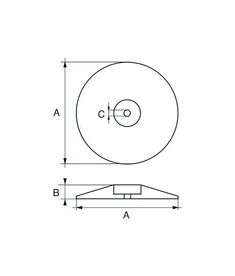 Talamex roerblad-anode zink 70 mm 1-gats