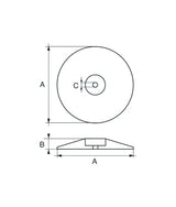 Talamex rudder blade anode zinc 90mm – 1-hole mounting