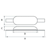 Talamex anode de magnésium avec bande 0,75kg 180x65x30mm