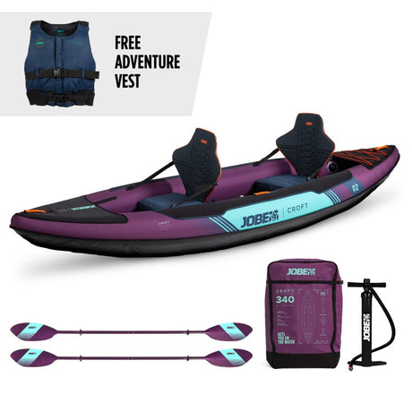Jobe Croft 340 opblaasbare kajak Sunset Purple