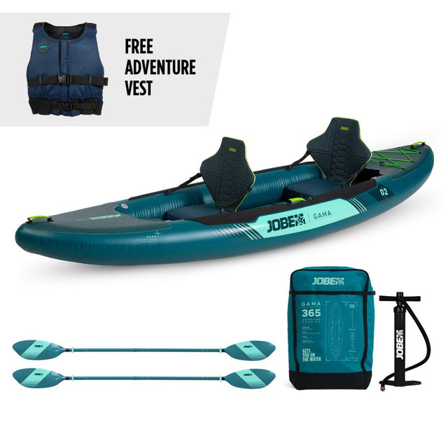 Jobe Gama opblaasbare kajak Atlantic Green 365 cm