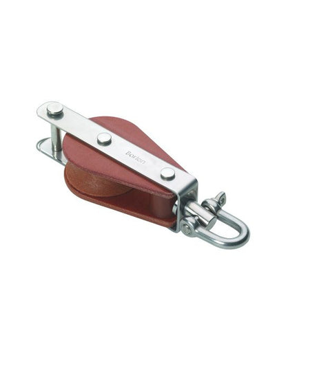 Barton Tufnol Block mit Wirbel und Hundsfott, 1-scheibig 45 mm für 13 mm Leine