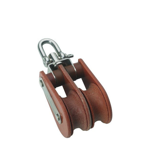 Barton bloc Tufnol avec émerillon 2-disques 64 mm pour ligne 16 mm