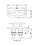 Talamex Rana incassata 132 mm – Acciaio inox AISI 316 con scarico acqua