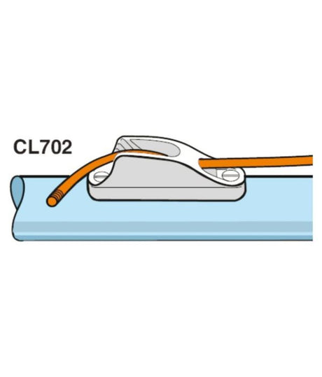 Clamcleat Boom-Klampe eloxiertes Aluminium CL702AN 3-6mm