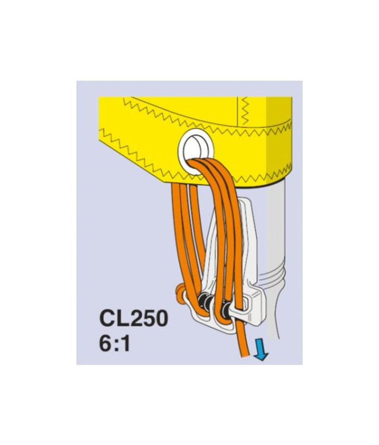 Clamcleat CL250 aluminium 3-5mm