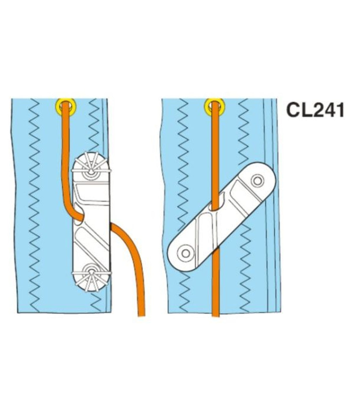 Clamcleat Racing Sail Line CL273 3-6 mm aluminium – trimlijn