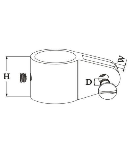 Talamex Buiskapbeslag RVS middenstuk 20mm – AISI 316