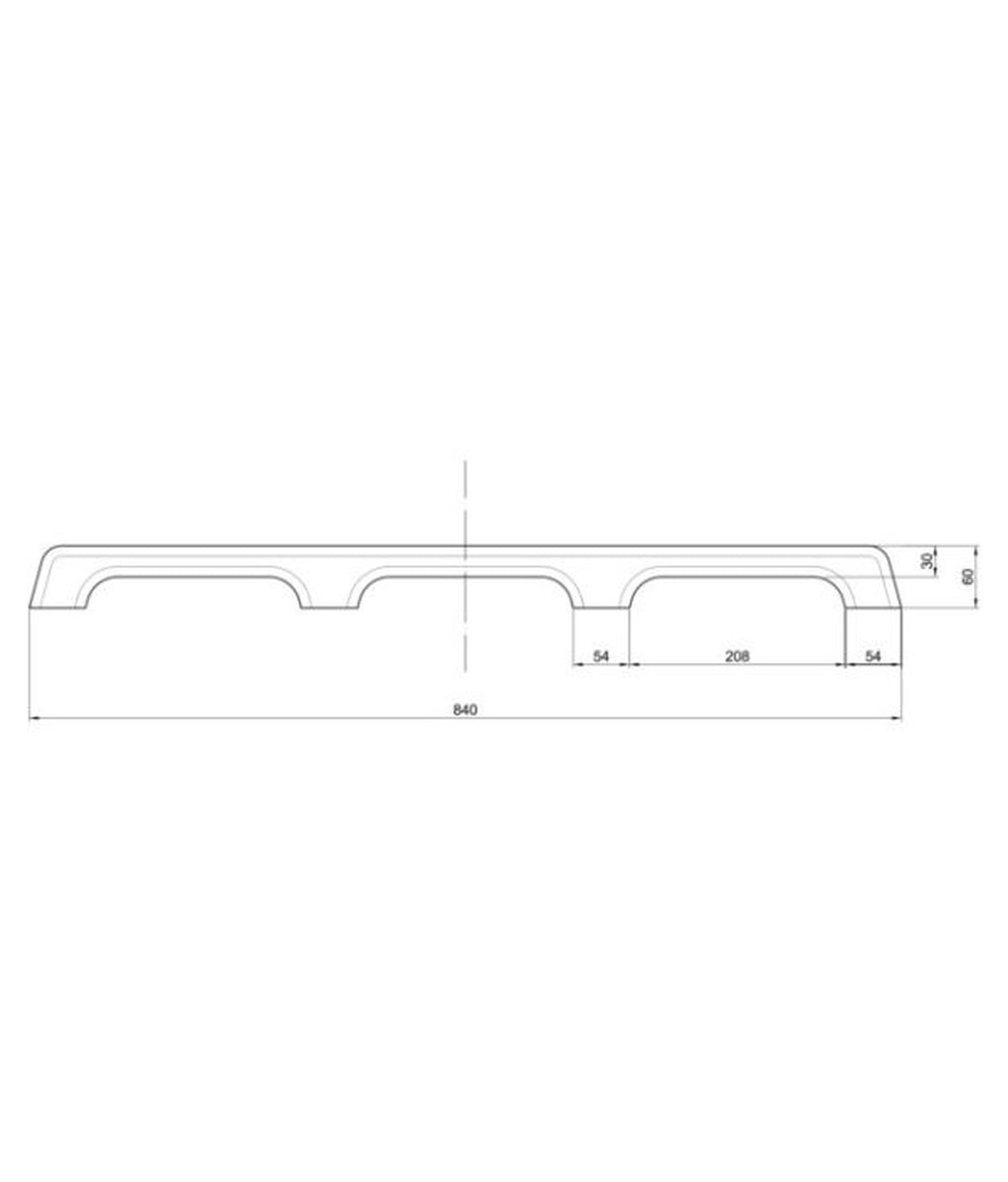 Eude Handlauf 3-Griff Teak