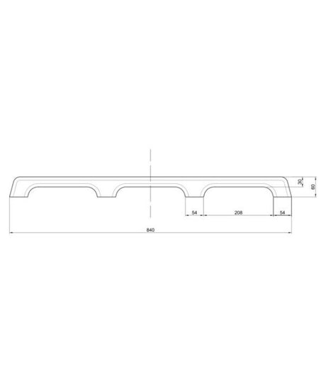 Eude Handlauf 3-Griff Teak