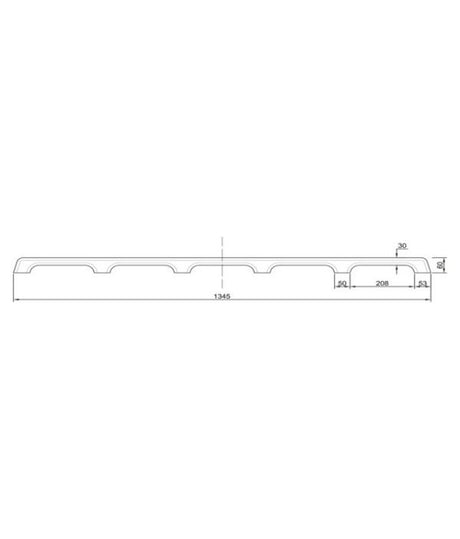 Eude Handrail 5-greep Teak
