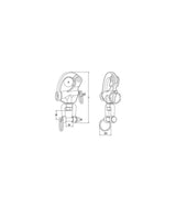 Chiusura a scatto Talamex con forcella girevole 70 mm – Acciaio inox AISI 316