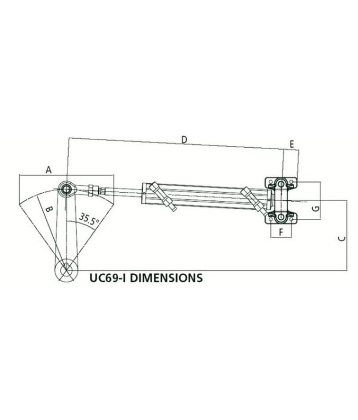 Set idraulico Ultraflex Gotech inboard fino a 115 hp