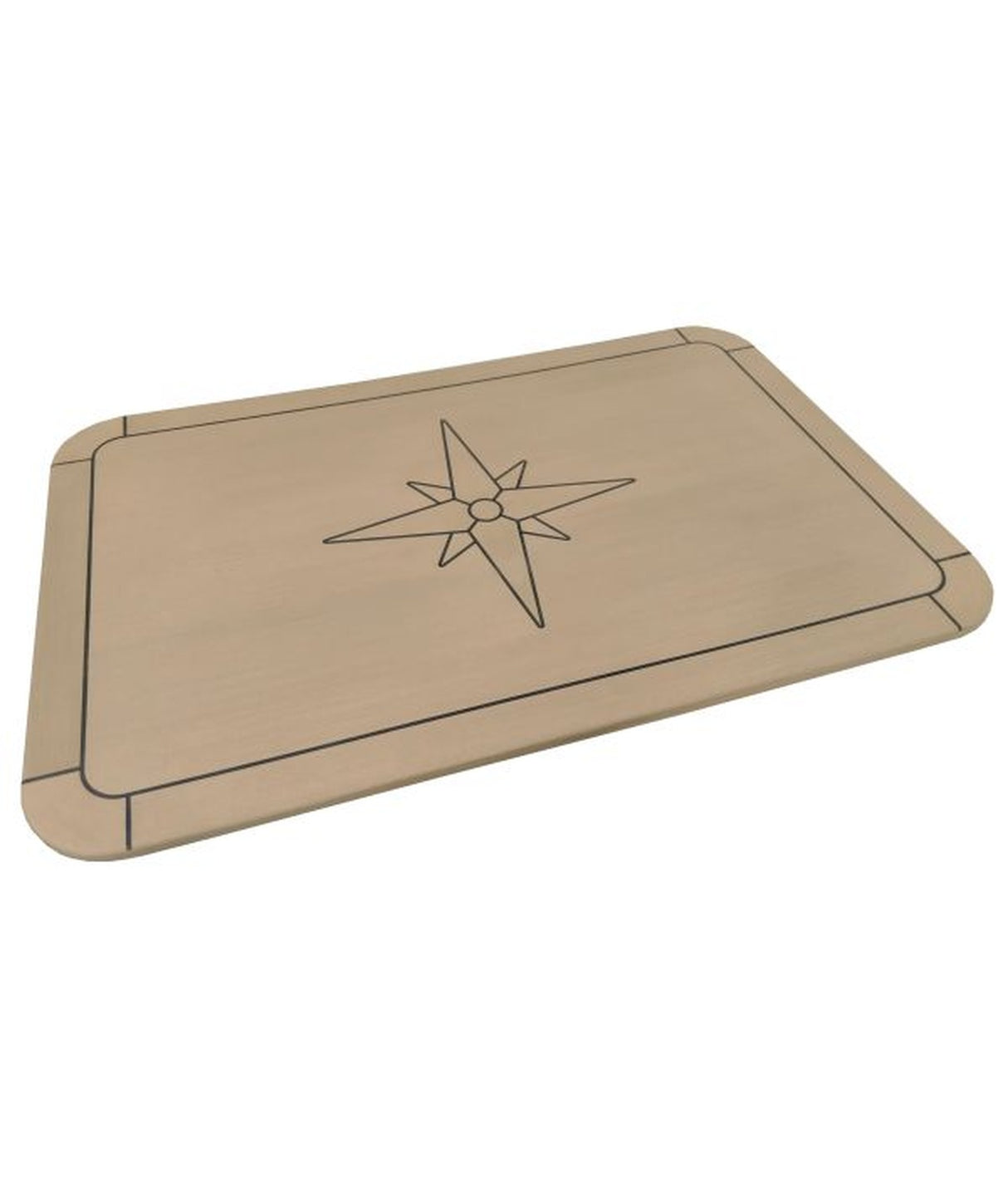 Eude EcoTeak Classic Soft Tischplatte 58 x 90 cm – für Boote