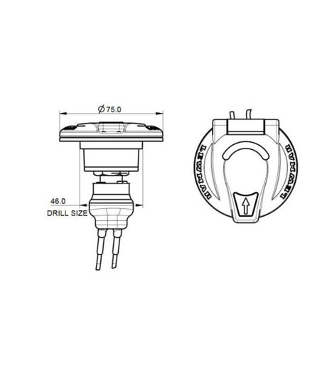 Lewmar CHSX interrupteur de pont ouvert 68001256 – pour guindeau 12/24V