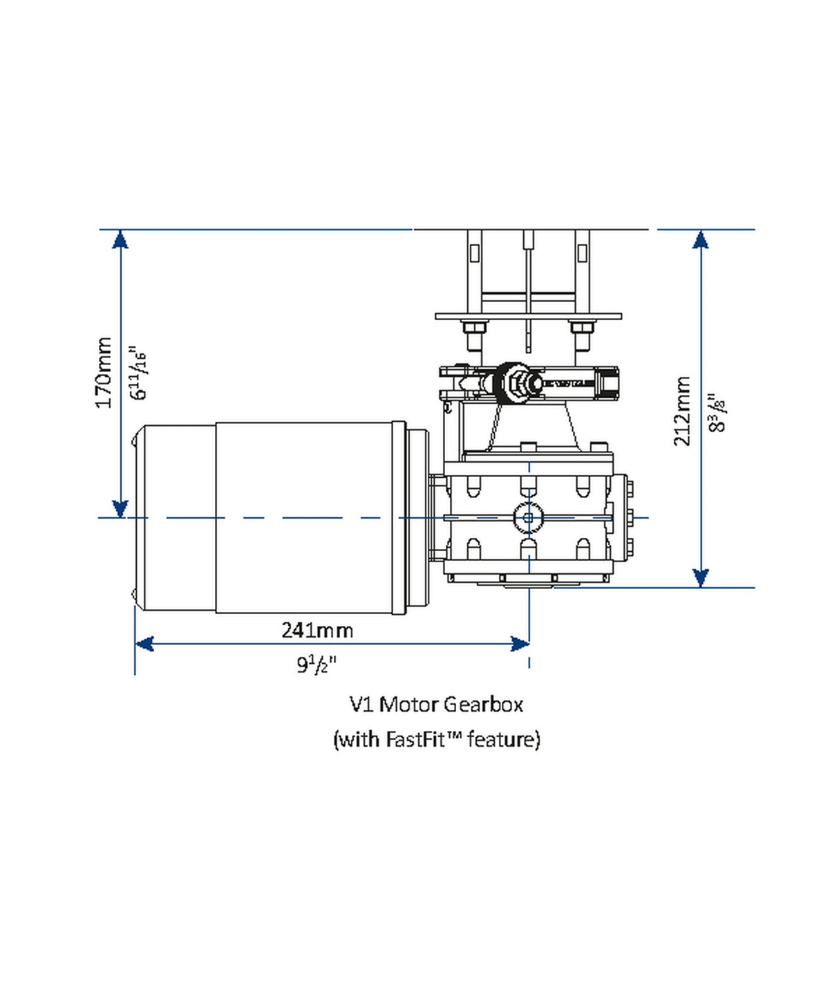 Lewmar Anclador V1 go ff 12V 001 6671011198-138 – montaje vertical