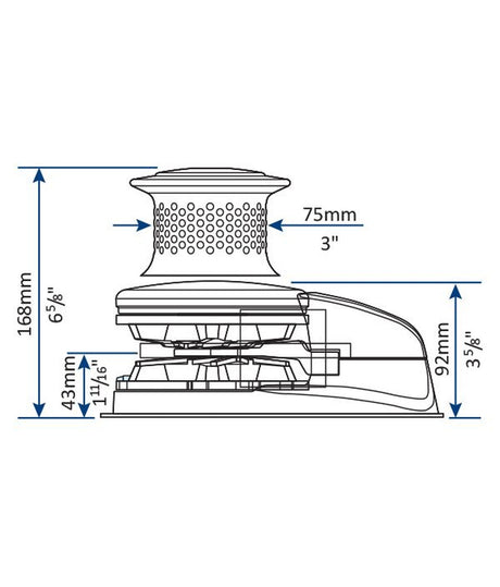 Lewmar Ankerlier V1 12V 6671011698-138 001 – Anulación Manual en FastFit