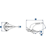 Lewmar Epsilon anker RVS 32 kg 57532 – ABS en Lloyd's goedgekeurd