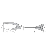 Lewmar Delta anker Duplex RVS 16 kg/35 lbs 57316 – Lloyd's Register HHP