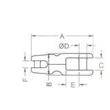 Kong ankerkettingverbinder RVS 6-8 mm