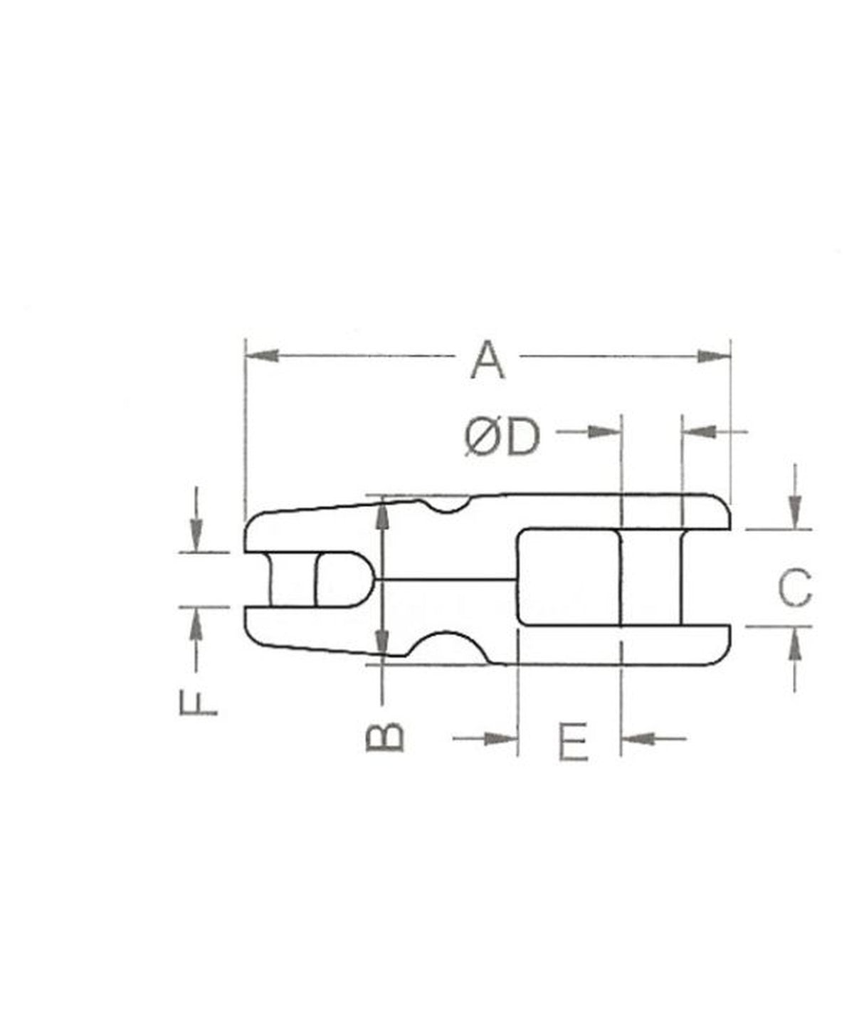 Kong Ankerkettingverbinder RVS AISI 316 8-12 mm – met wartel