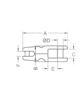 Collegatore per catena ancoraggio Kong zincato 12–14 mm – senza girella
