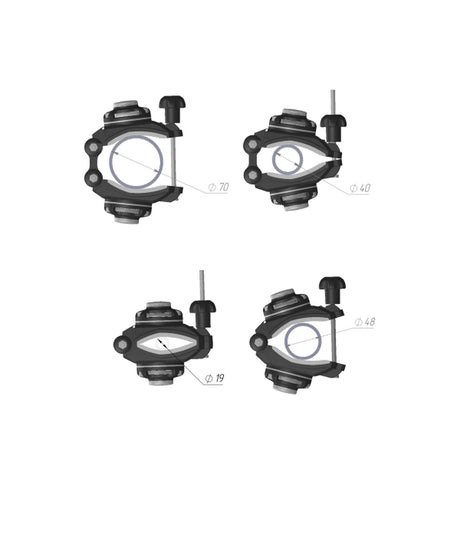 Borika piede di montaggio doppio montaggio a morsetto 85200125 – morsetto regolabile