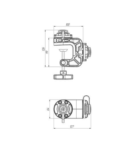 Borika piede di montaggio doppio angolo montaggio a morsetto 85200126 – fino a 40 mm