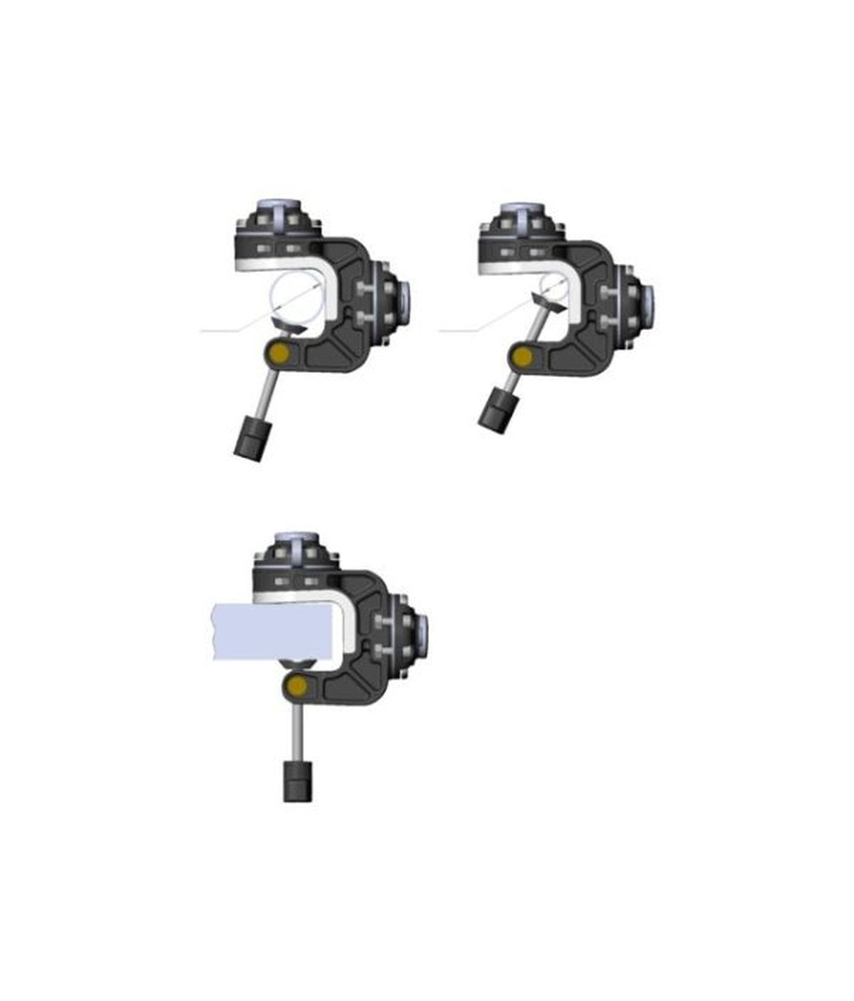Borika piede di montaggio doppio angolo montaggio a morsetto 85200126 – fino a 40 mm