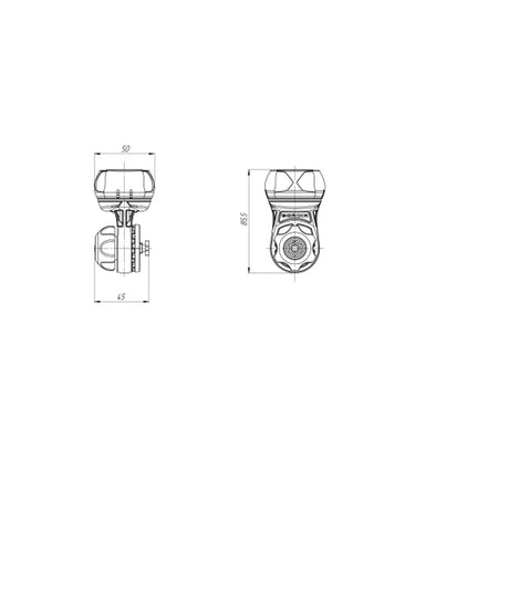 Adattatore Borika T-bolt montaggio laterale piccolo FS223 – per binari a forma di C e Feelfree