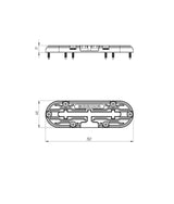 Borika track voor T-bolt montage 150mm