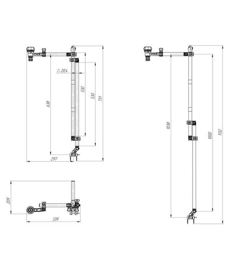 Soporte universal para transductor Borika con soporte – para kayaks y bellyboats